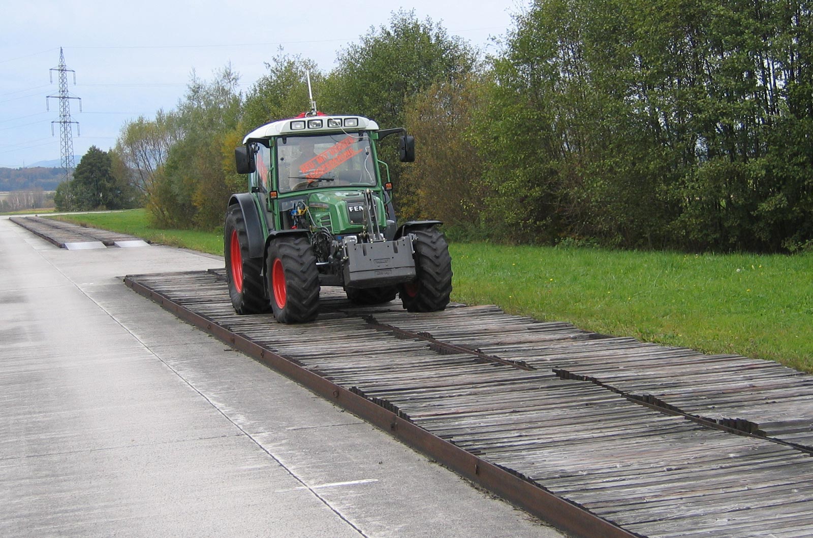 Mobile testing on farm machinery