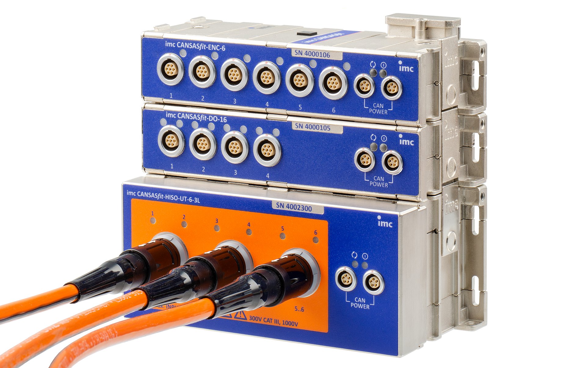 imc CANSASfit-HISO-UT-6 module for thermal testing and acquisition of voltage and mechanical loads.